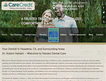 Tablet Screenshot of hansendentalcare.com